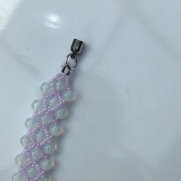 Light Blue Bracelet with Pink Accents - Picture 2 of 4